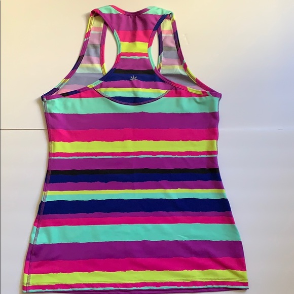 T-back Workout Tank Top Striped Fitness Yoga Gym - Picture 2 of 3